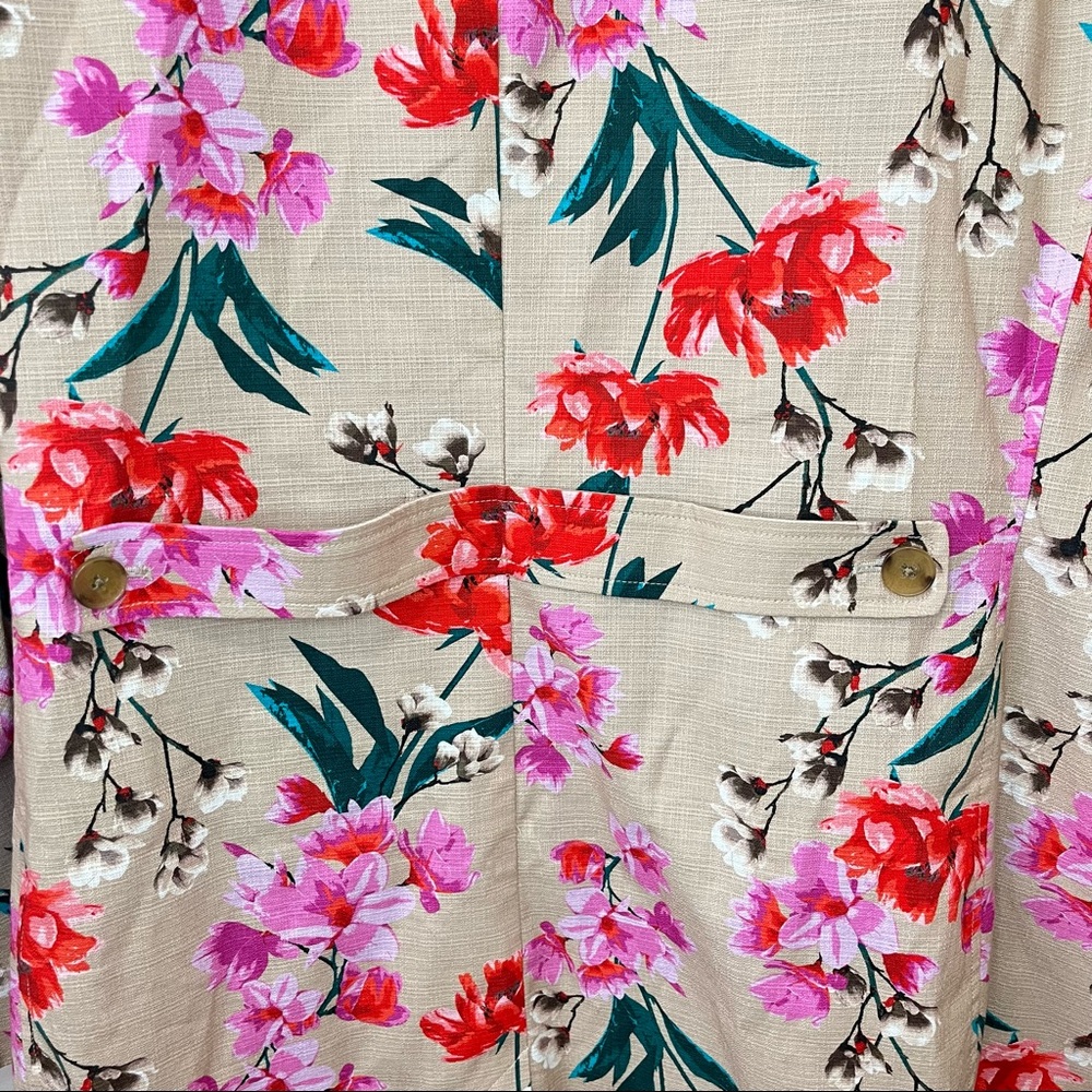 Lands End Garden Floral Coat Plus Size Jacket Fairy Cottagecore Whimsical 26W - Picture 8 of 10